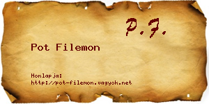 Pot Filemon névjegykártya